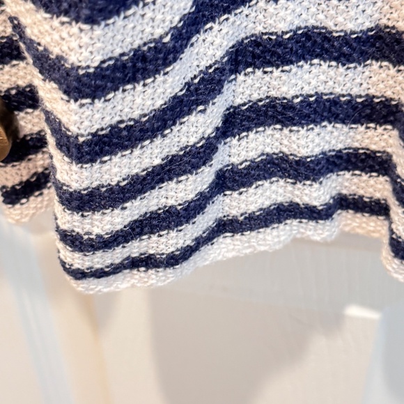 Eileen Fisher Summer Sweater, Blue & White Striped, Size XL - Picture 3 of 10